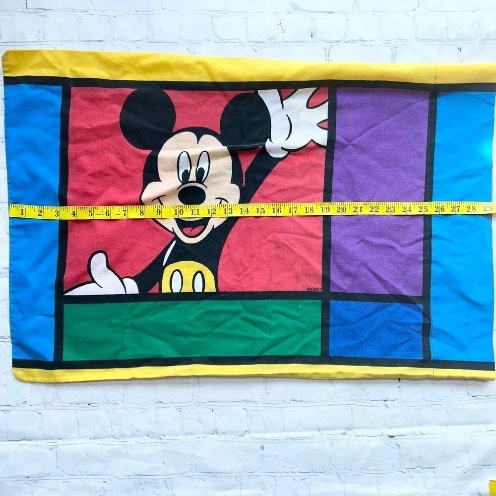 Pristine Vintage Disney Mickey Mouse Pluto Single Stitch Pillow Case